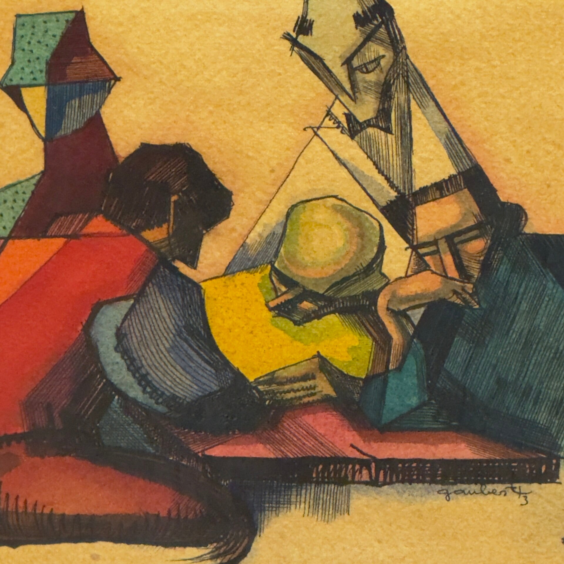 Roland GAUBERT - L'Atelier - 36x30cm