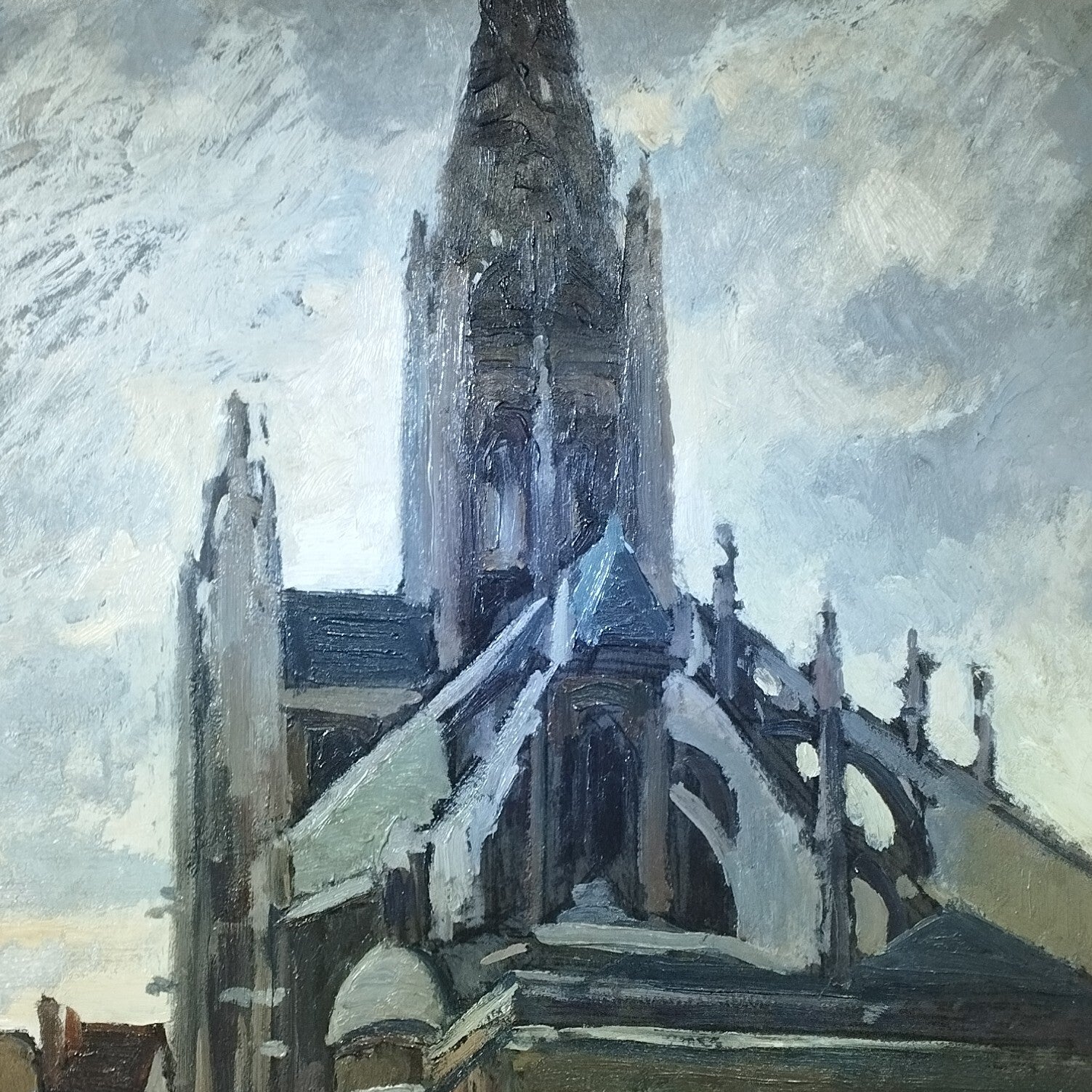 Eglise Saint-Maclou - Léonard BORDES - 49x60cm