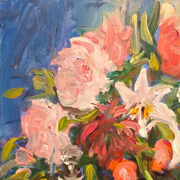 Bouquet en atelier • Jean-Louis LEMAIRE • 46x55cm