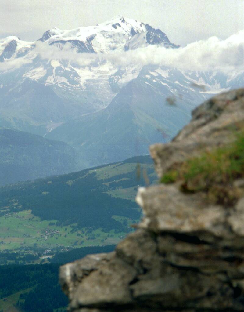 f dem Croisse Baulet Mont Blanc Blick in Savoyen