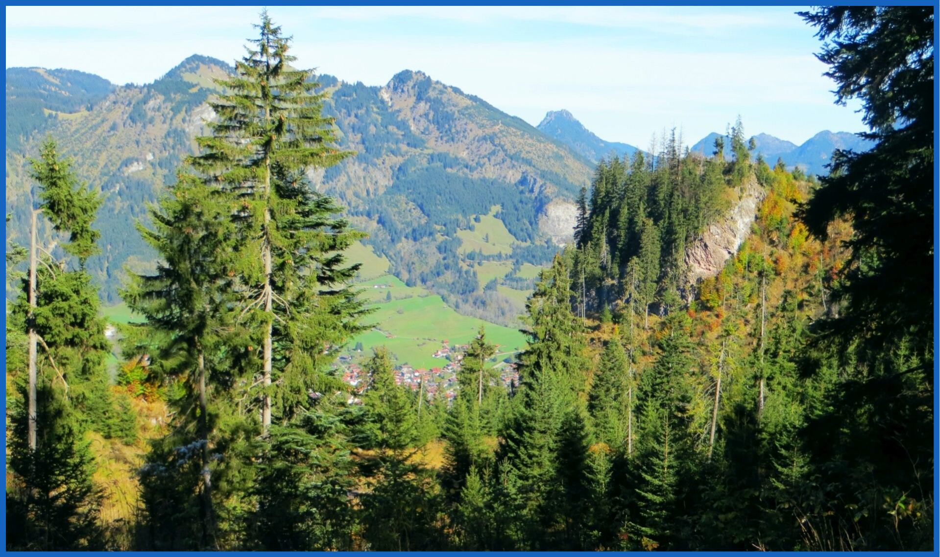Blick zum Burgschrofen Imberg Imbergerhorn im Allgäu