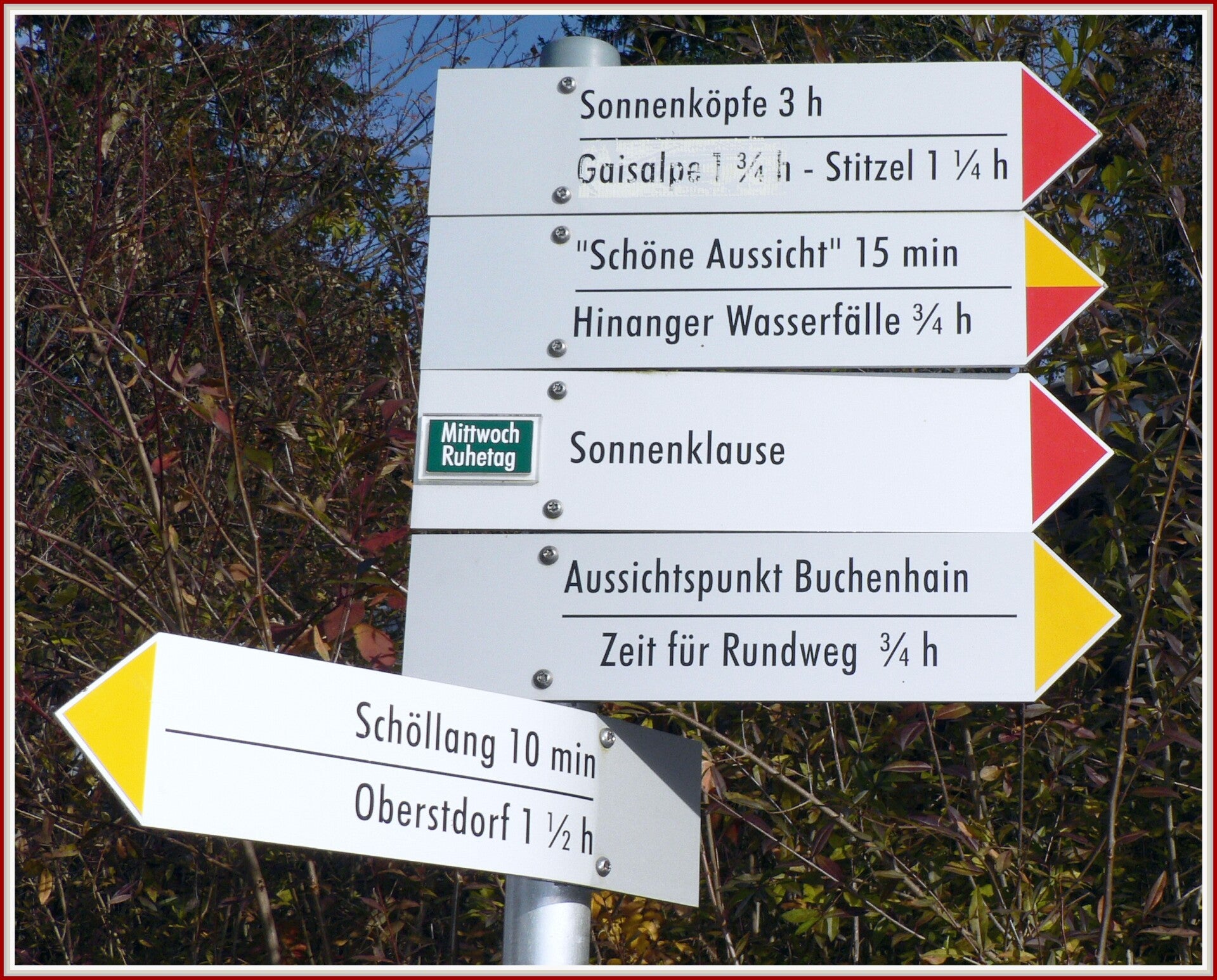 39564-01 Schippenkopf Oberstdorf Schöllang Wegweiser Allgäu