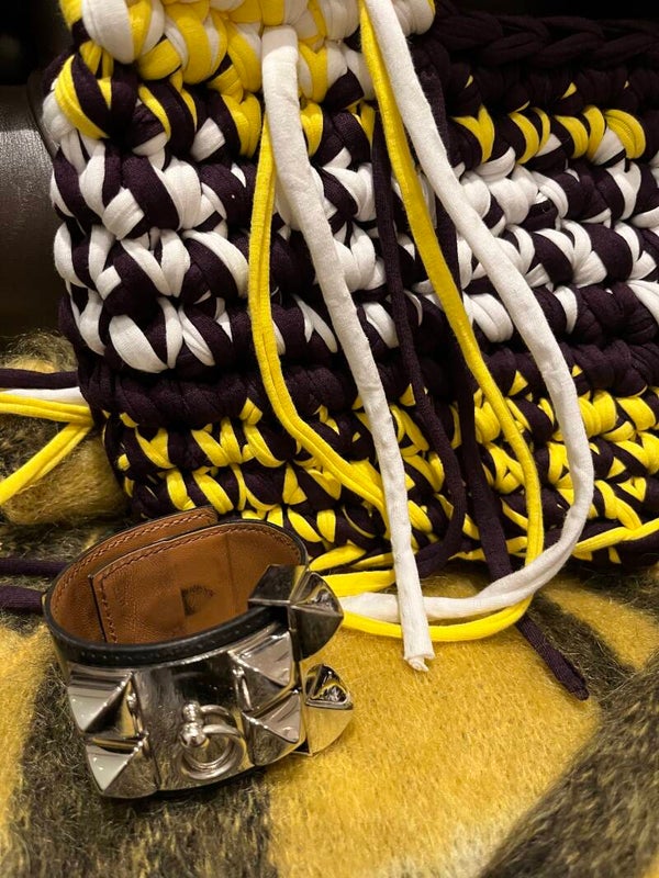 Häkeltasche mit Bändern