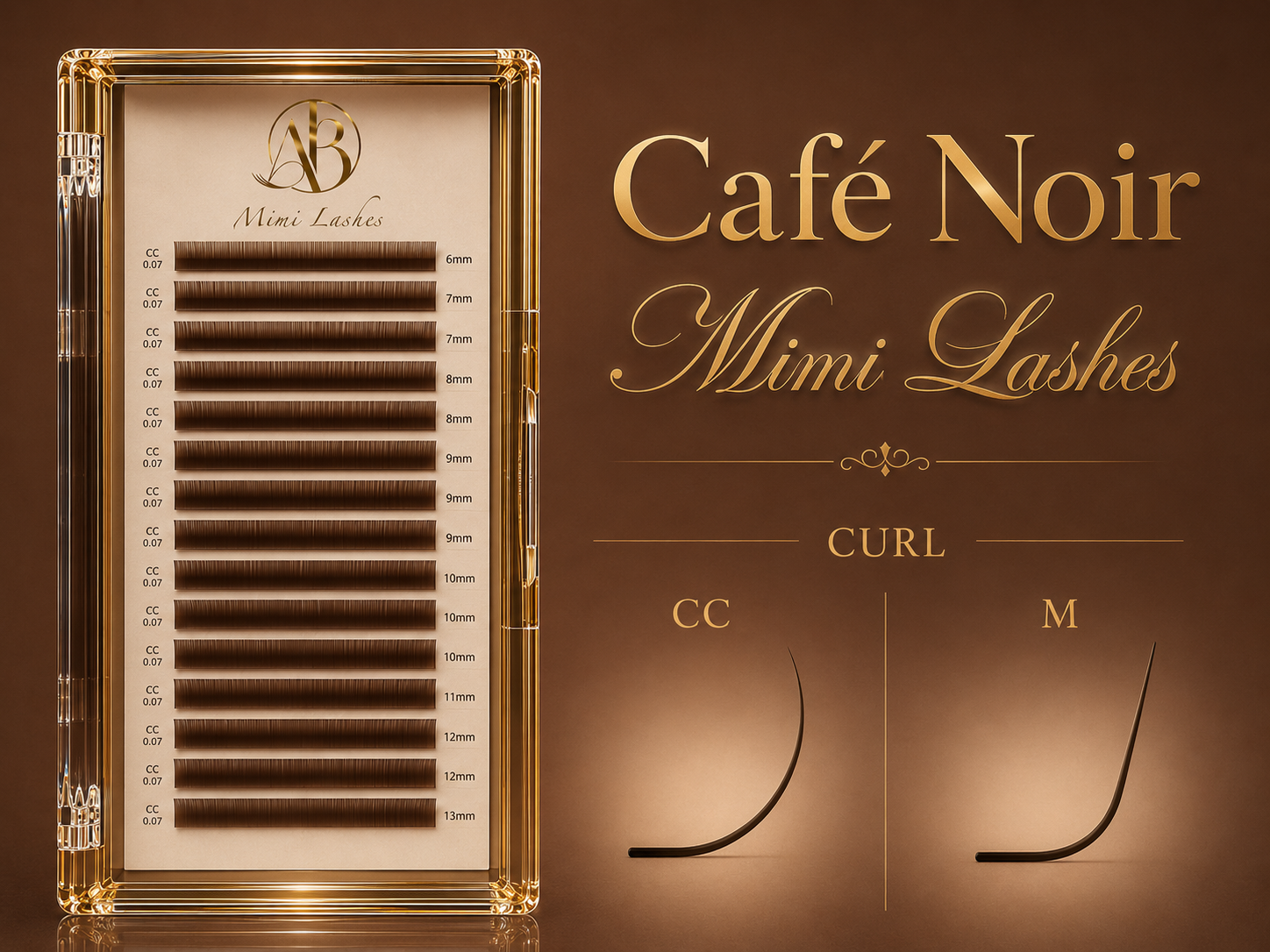 Mimi Lashes 0.07 Mix 6-13 (Cafe Noir)