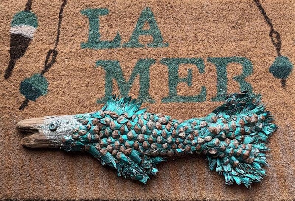 POISSON vert lagon 52x18cm