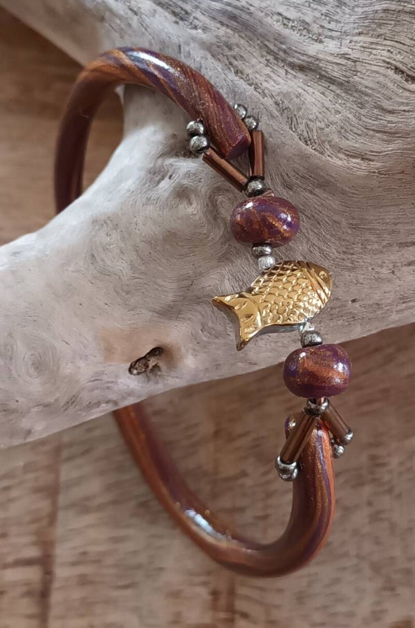 Bracelet or - violet