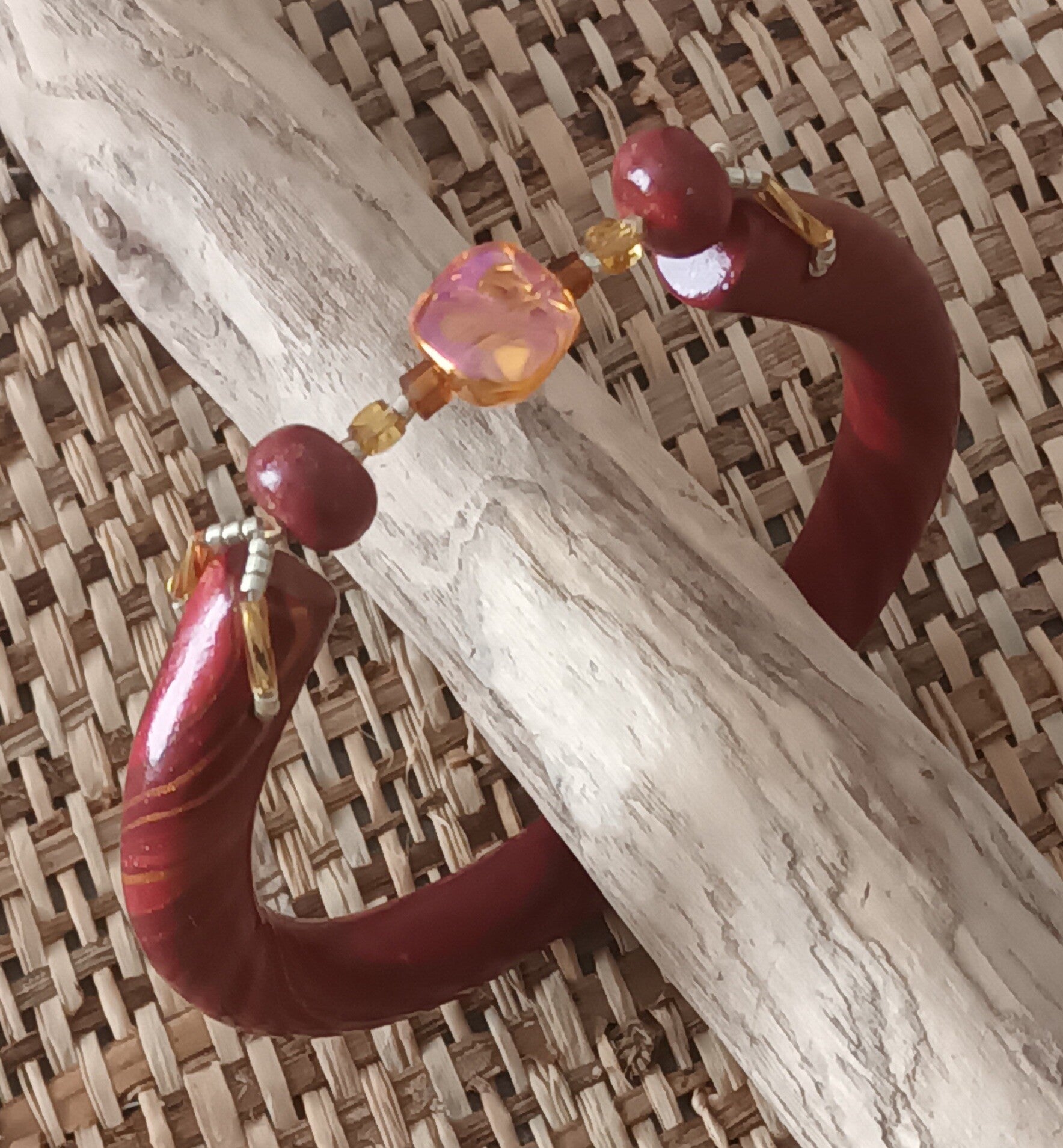 Jonc Rouge sombre moiré