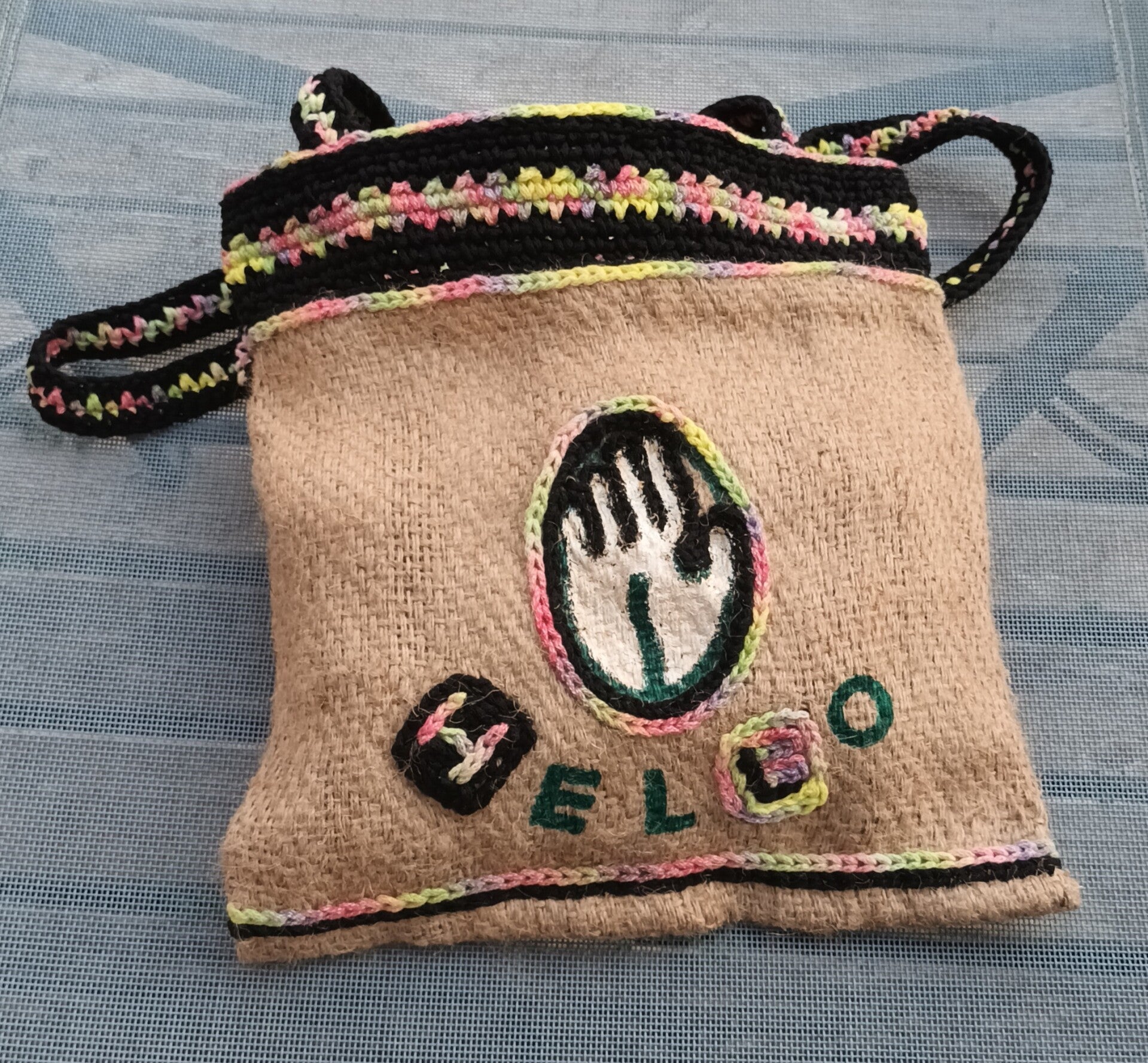 Sac à main "HELLO" 29x27cm