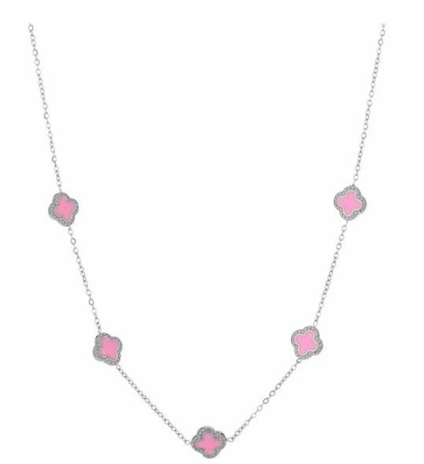 Klaver pink or white ketting🩷🤍🍀
