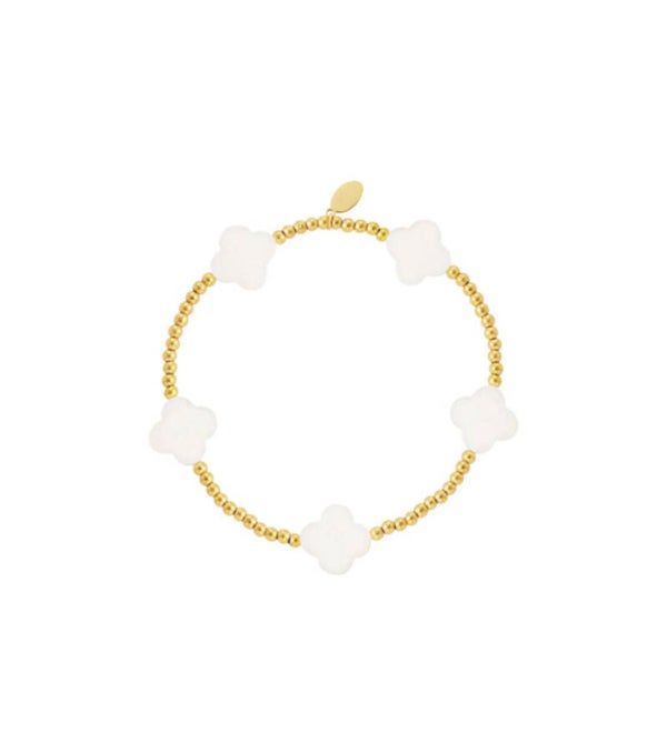 Gold white armband☀️