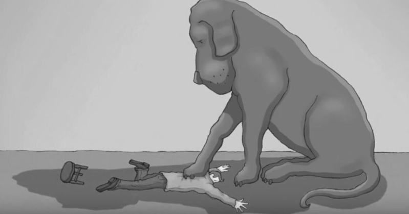 black dog as depression