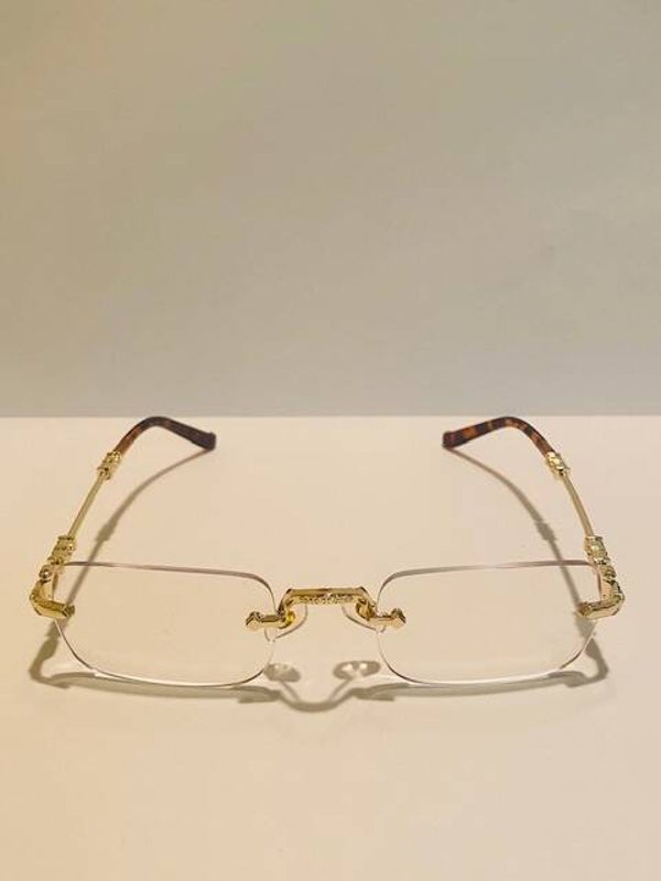 gold fashion glasses
