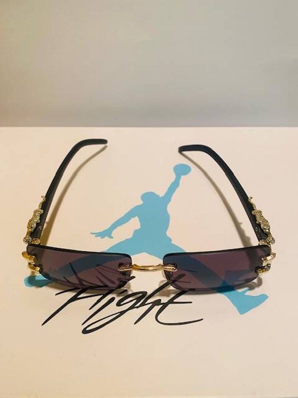 gold jaguar fashion sunglasses