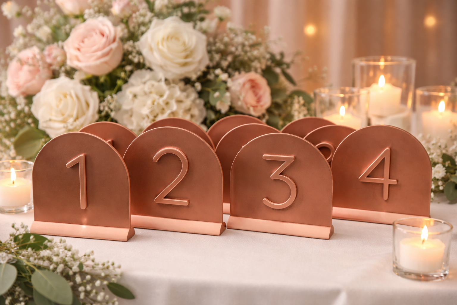 Numéros de table mariage – Élégance personnalisable