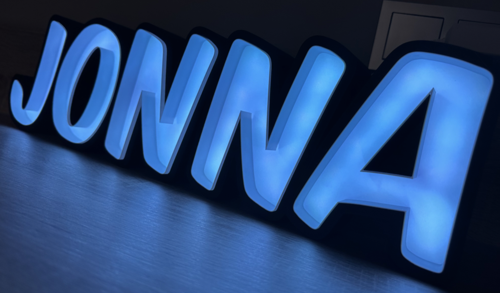 Prénom lumineux personnalisé