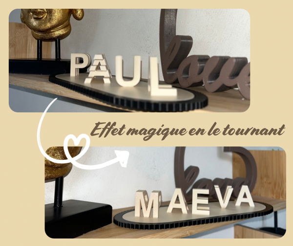 Prénom magique 3D – Illusion d’optique surprenante