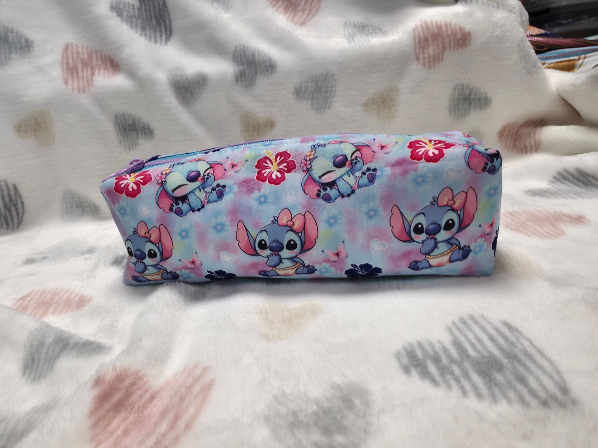 Trousse écolier en tissu coton ouaté- pratique et douce