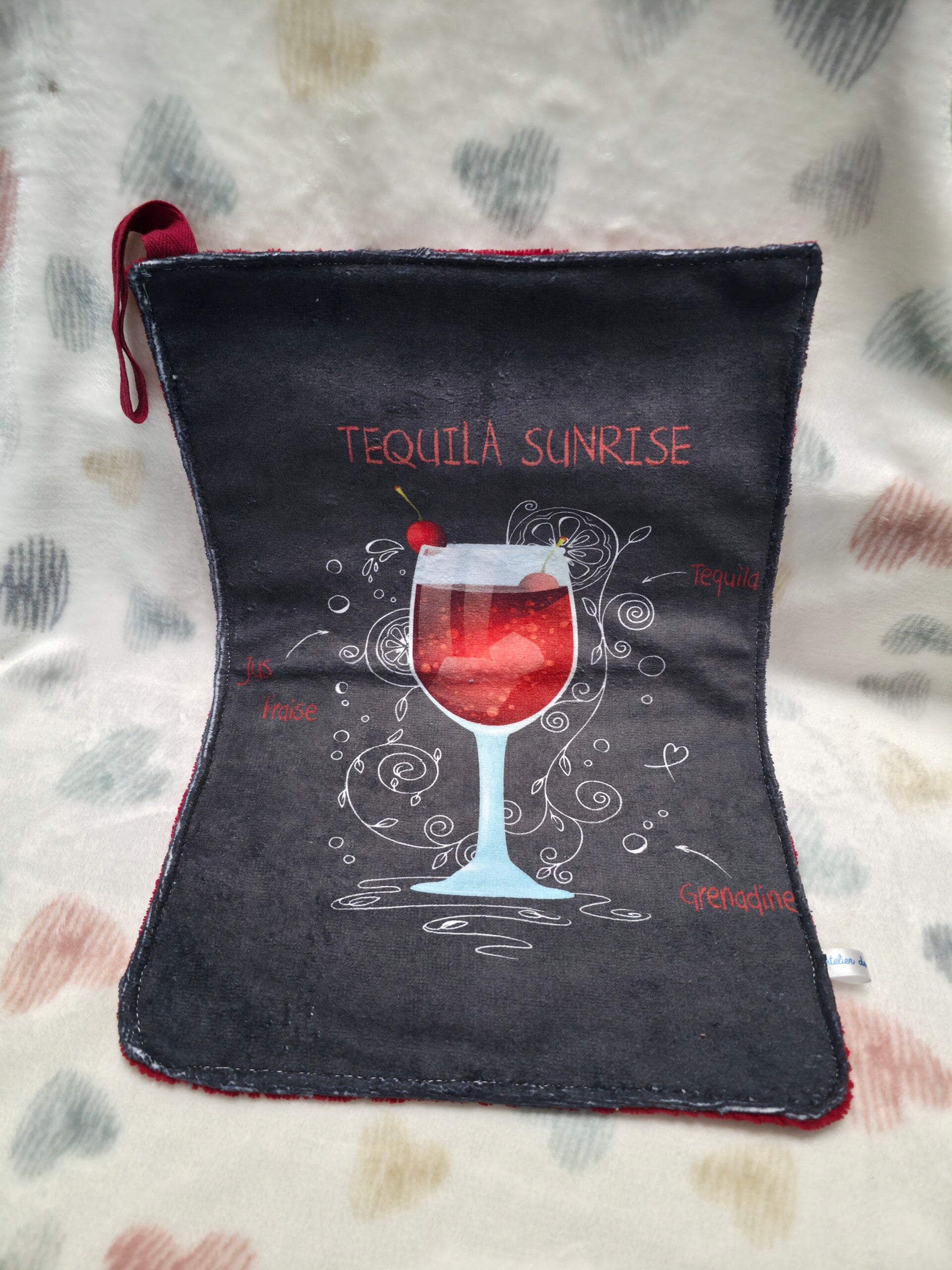 Essuie-mains en double éponge de  bambou- doux et absorbant