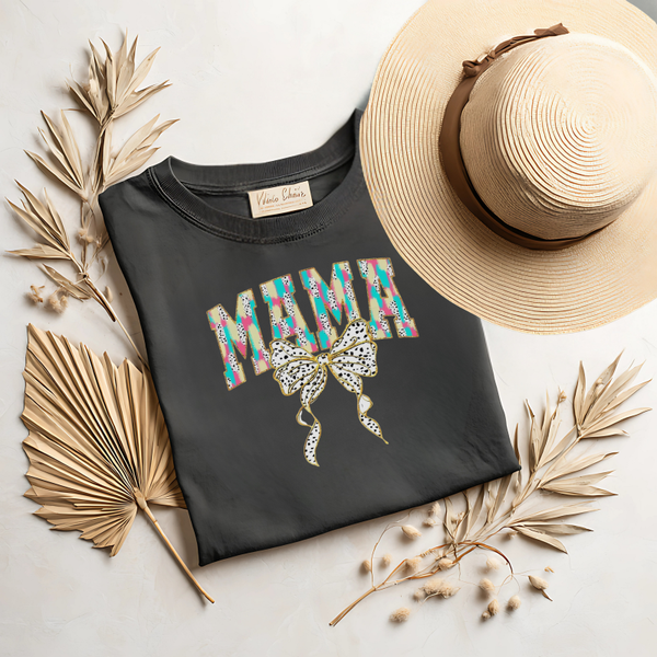 Mama (Cow Print Bow)