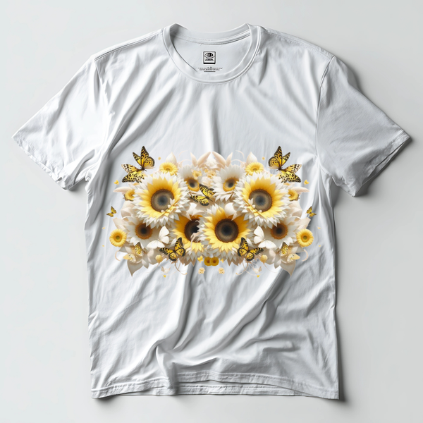 Yellow and White sunflowers