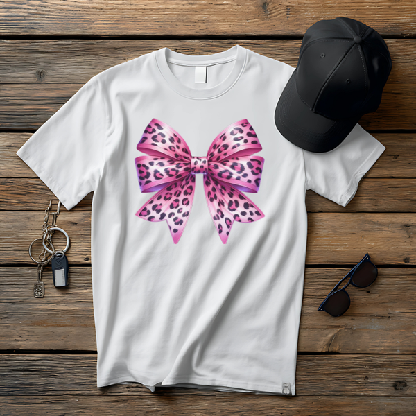 Hot pink Leopard Bow