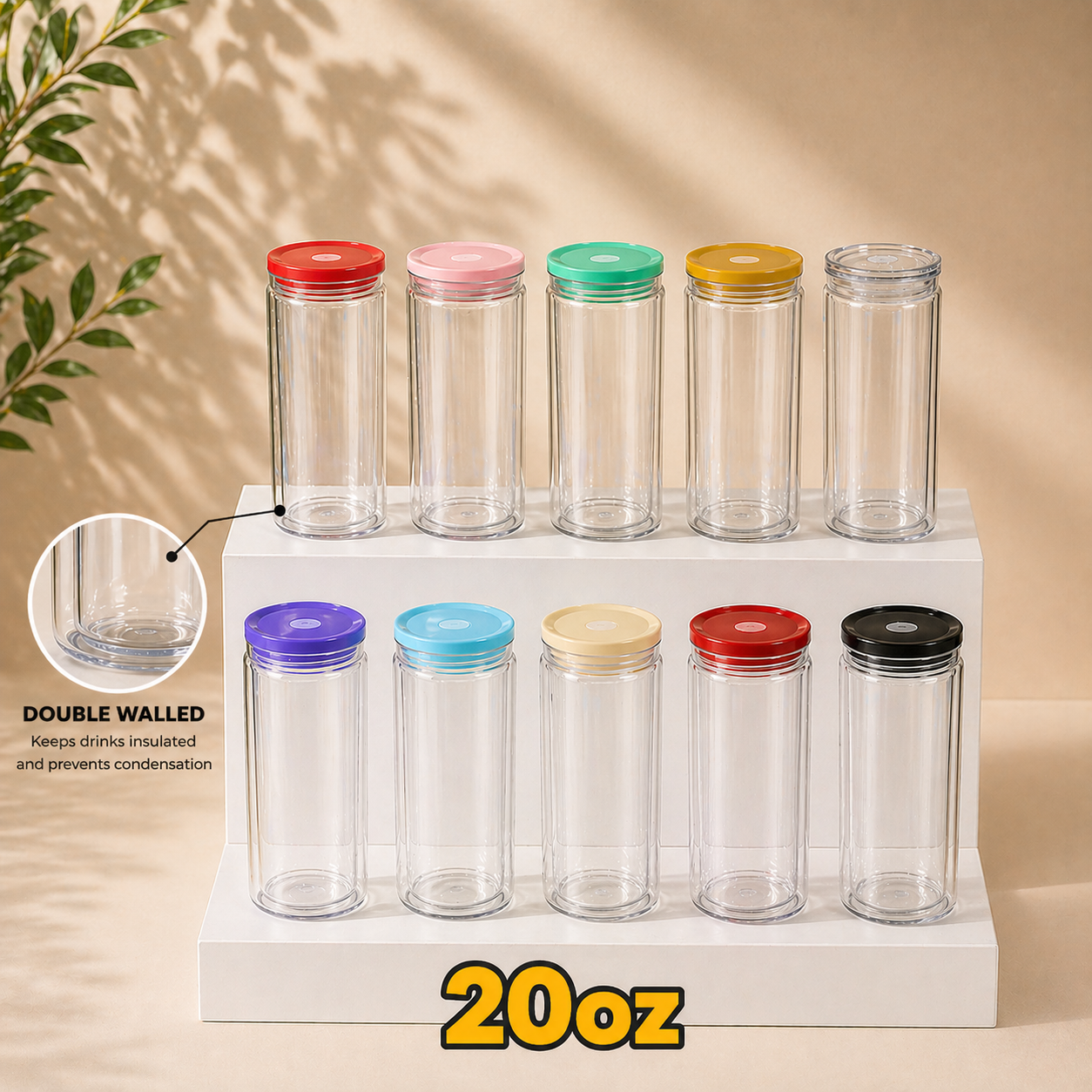 Acrylic Snowglobe - Coloured Lid