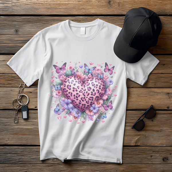 Pink Leopard Heart