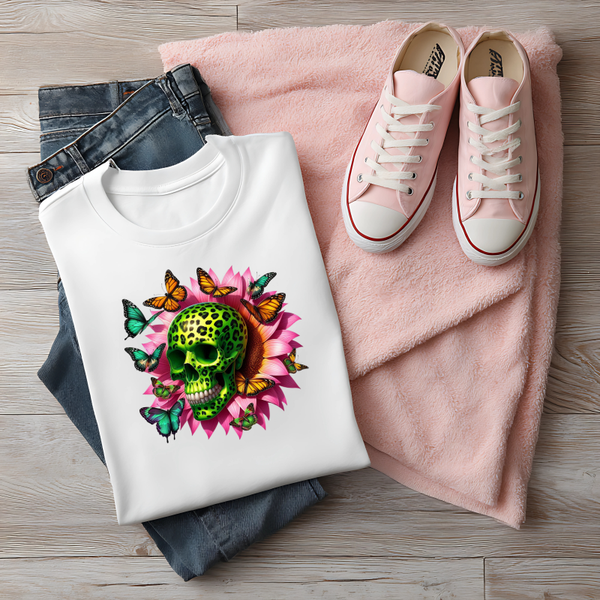 Green Leopard Skull