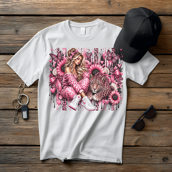 Pretty In Pink Leopard Girl