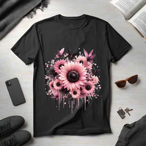 Pink Glittery Sunflower
