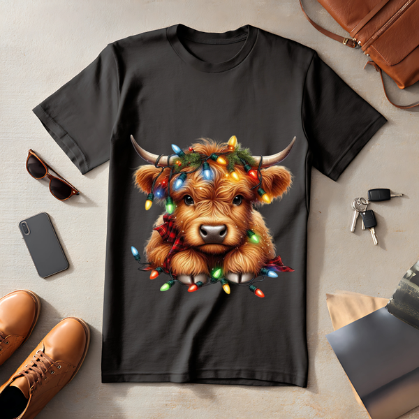 Highland Cow Christmas Lights