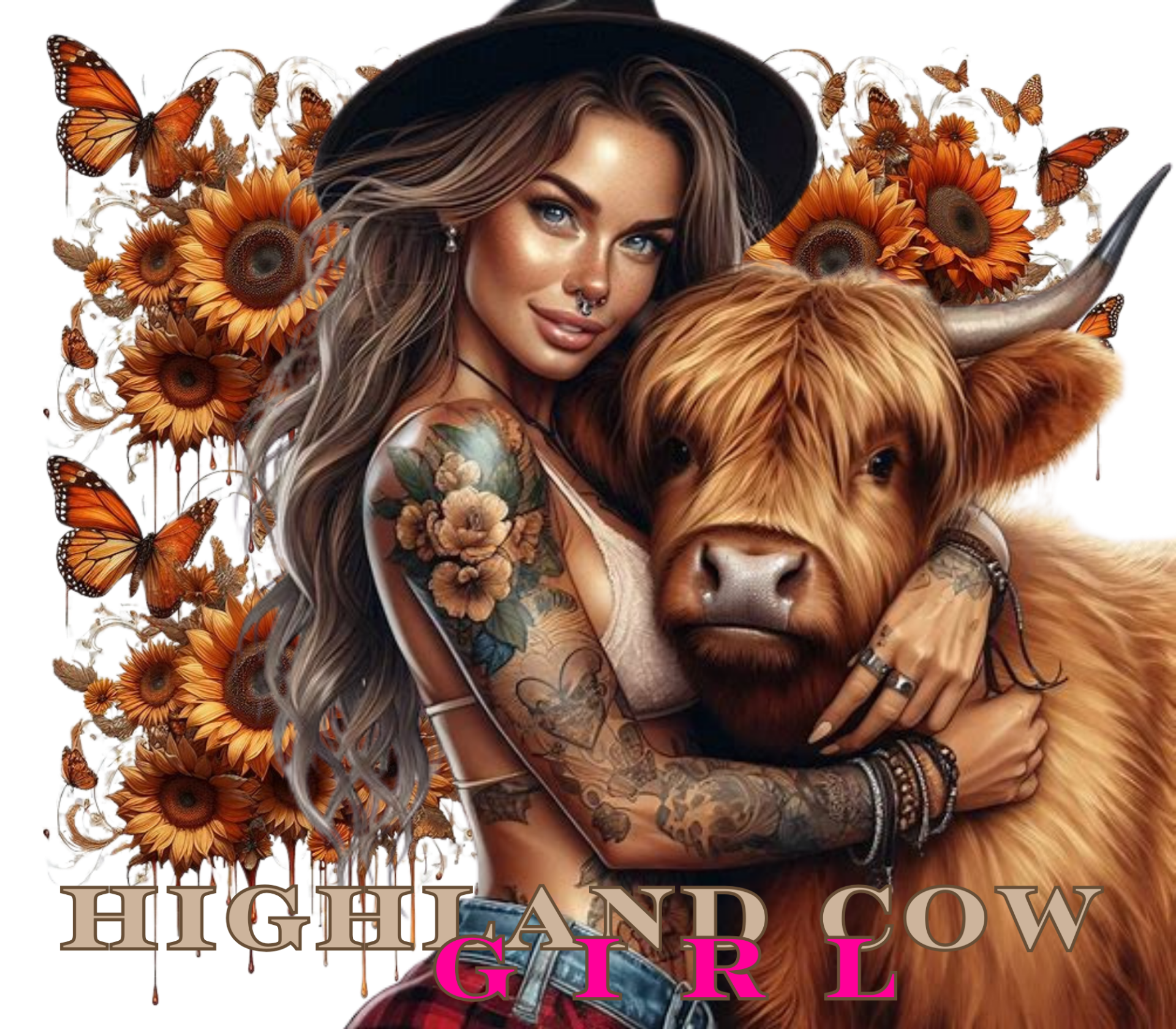 20oz Highland Cow Girl