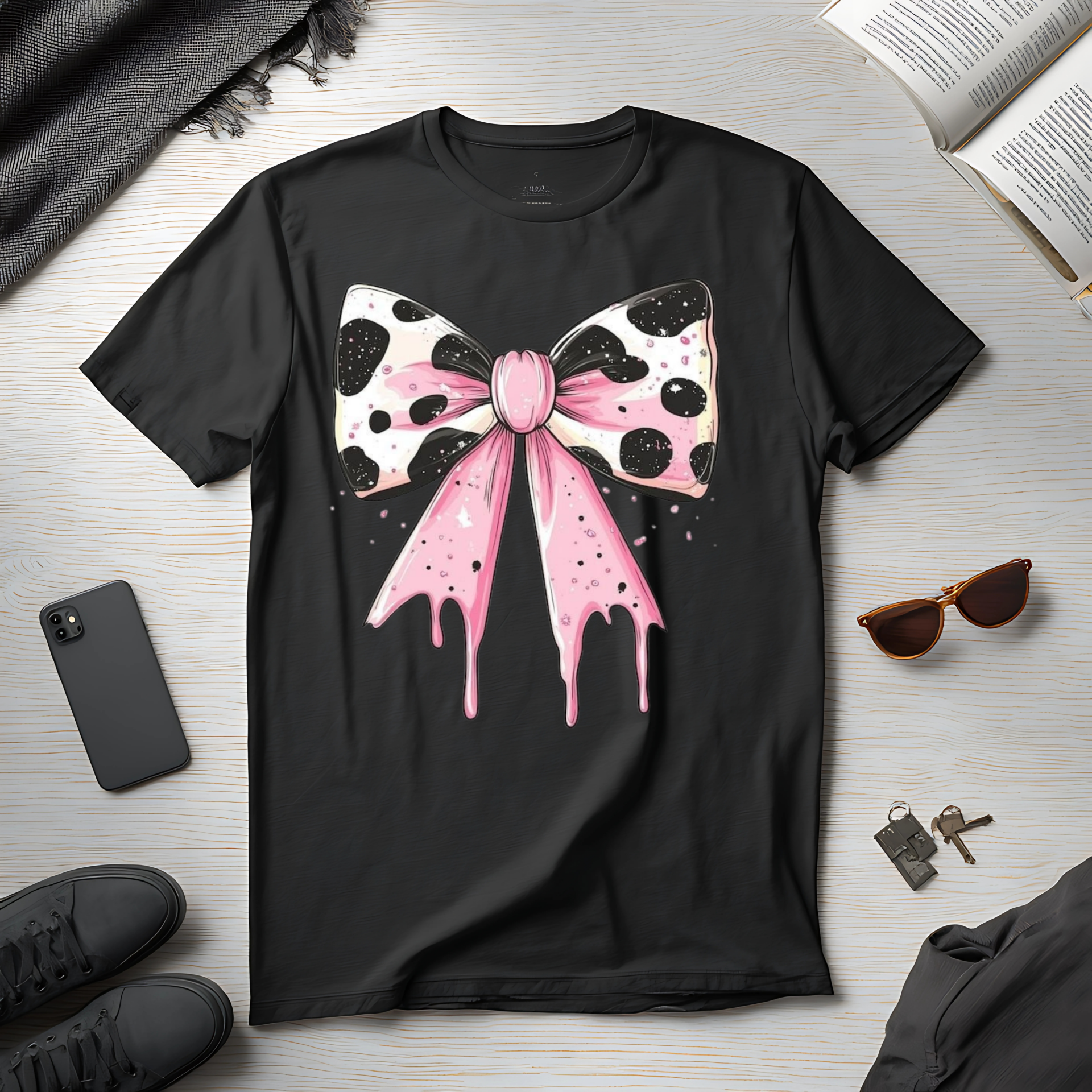 Cow Print Bow