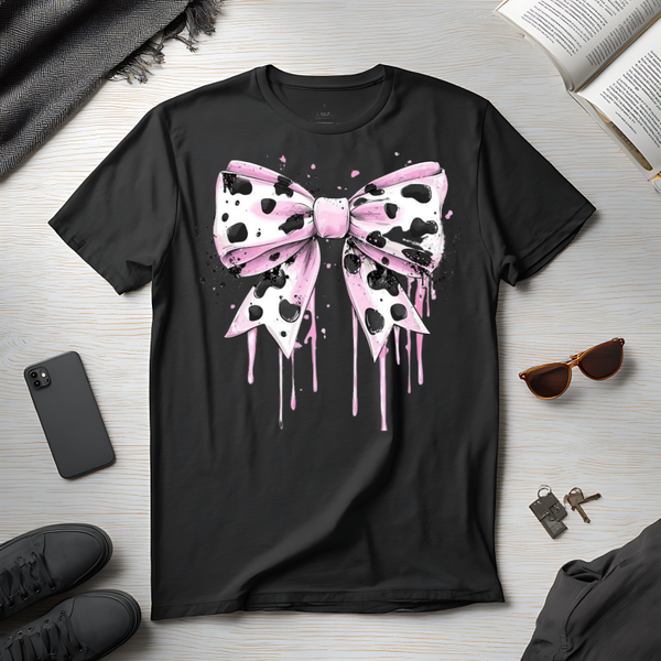 Light Pink Cow Print Bow
