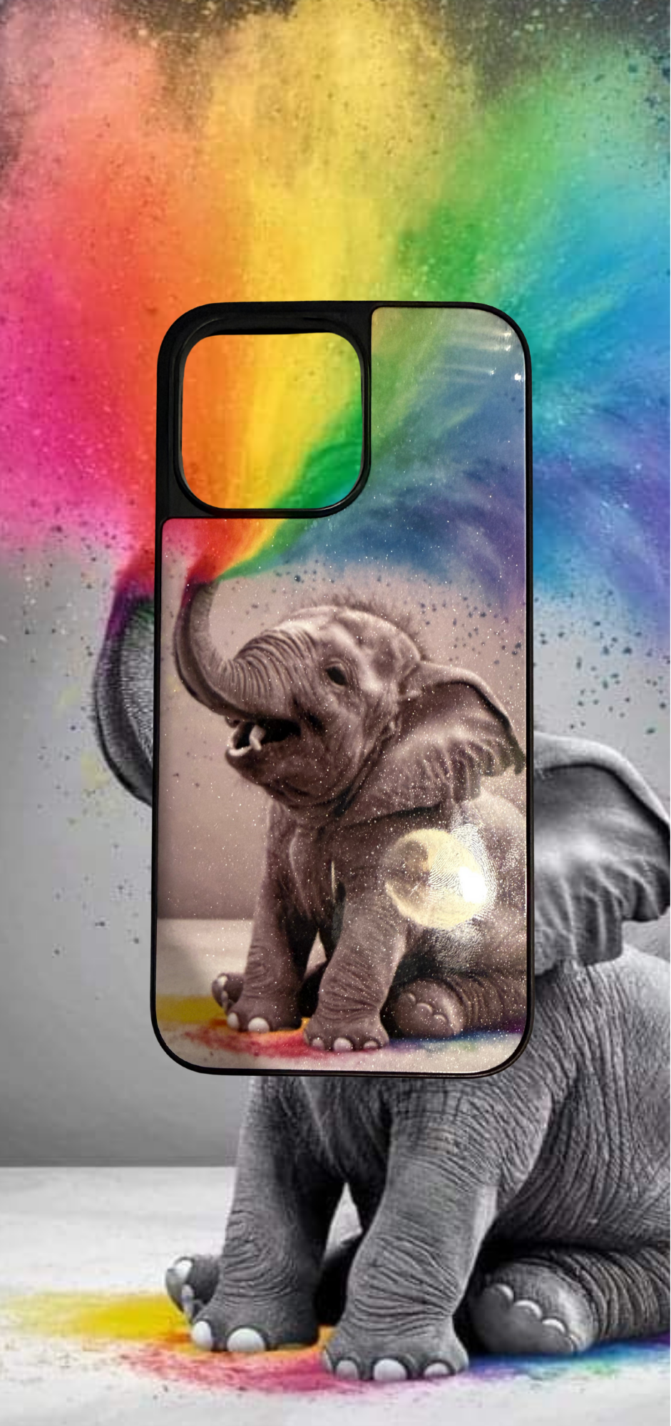 Rainbow Elephant (iPhone 16 Pro Max)