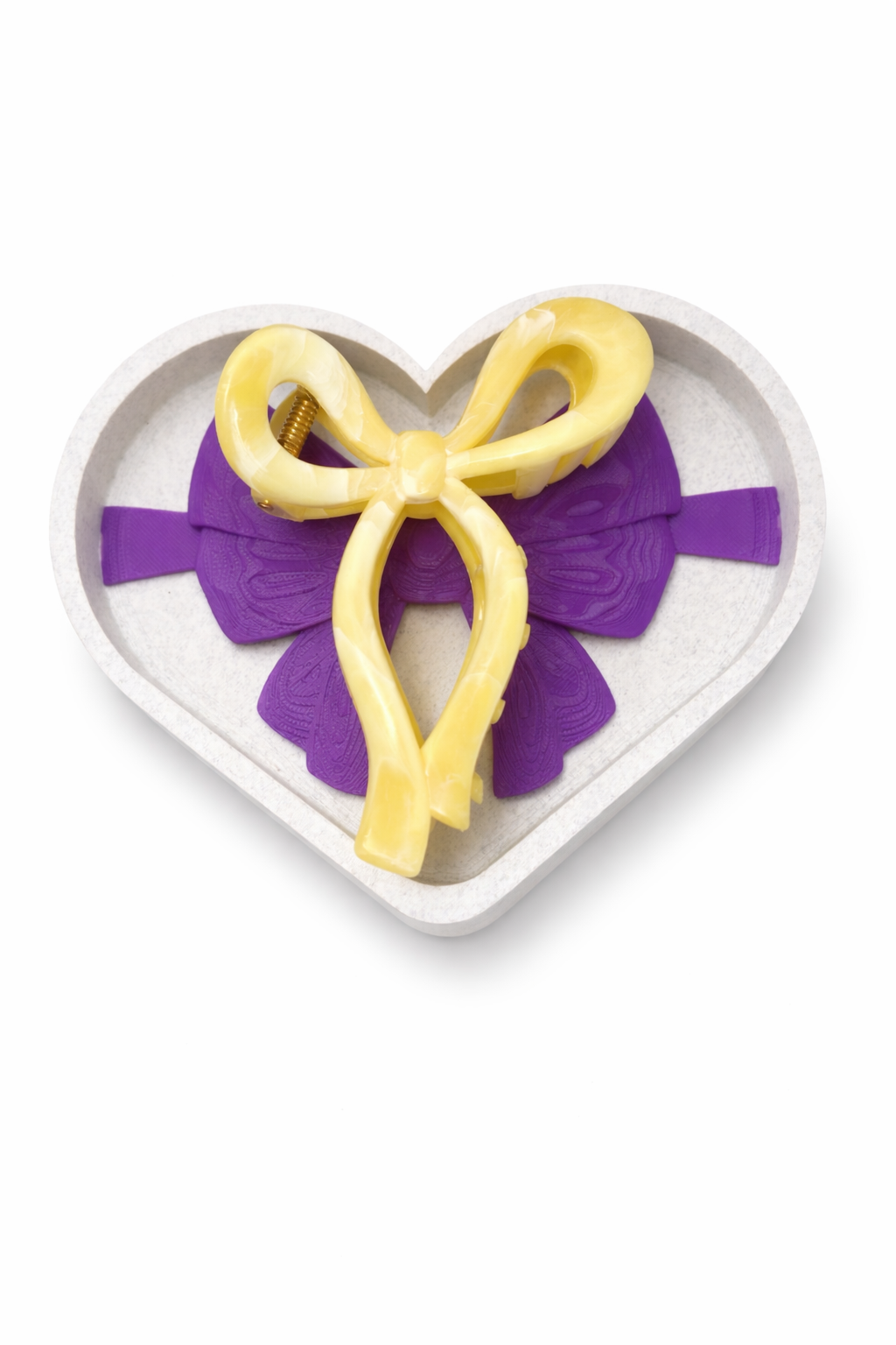 Butter Yellow Marble - Bow