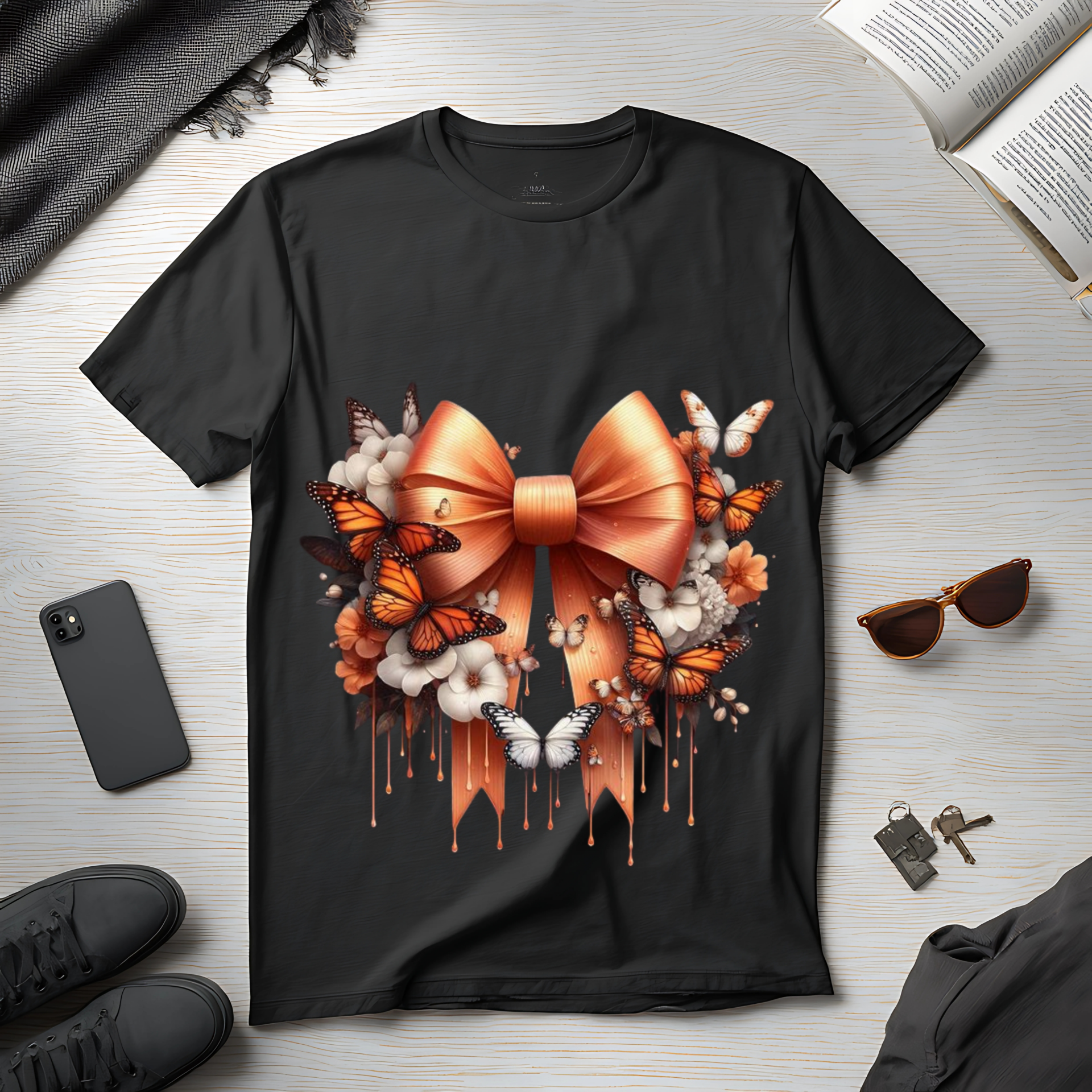 Orange Bows & Butterflies