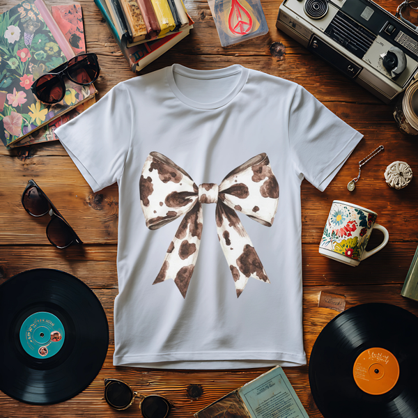 Cow Print Bow