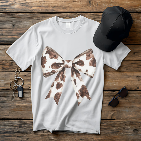 Cow Print Bow