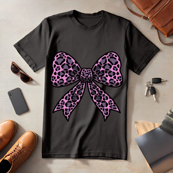 Hot pink Leopard Pink Bow