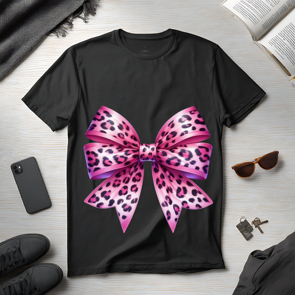 Pink Leopard Print Bow
