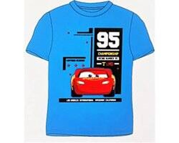Disney Cars T-shirt Blauw Lightning Mc Queen 95