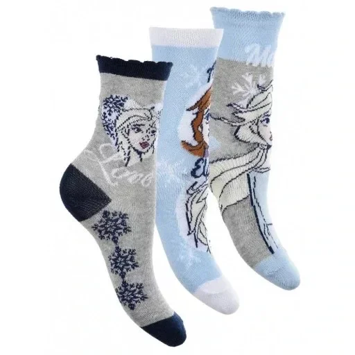 Frozen Disney Sokken 3 stuks Grijs/Blauw
