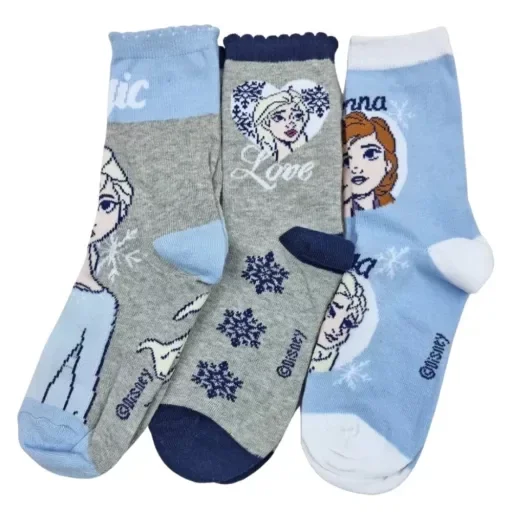 Frozen Sokken Disney 3 Stuks Blauw/Grijs