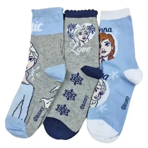Frozen Sokken Disney 3 Stuks Blauw/Grijs