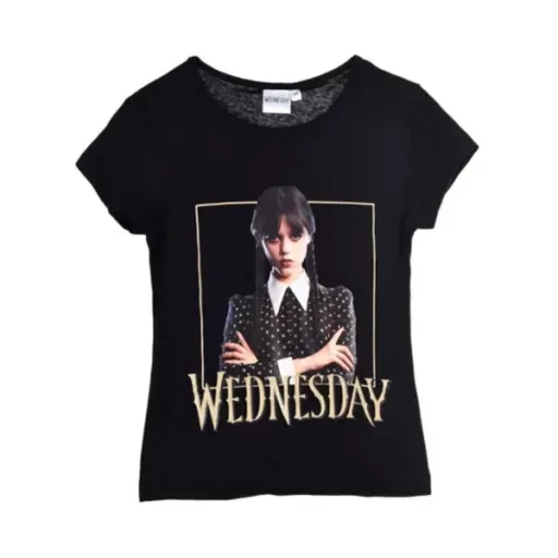 Wednesday Gloomy T-shirt Zwart
