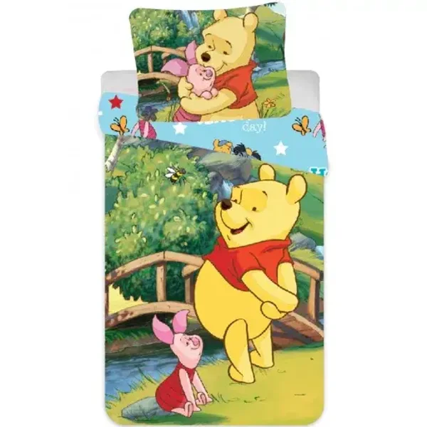 Winnie The Pooh Dekbedovertrek Bij de Brug Baby Maat 100 cm x 135 cm