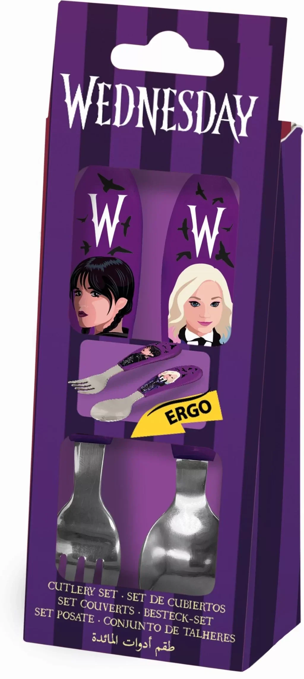 Wednesday Kinderbesteksetje Roestvrijstaal Lepel en Vork