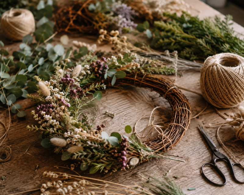couronne de fleurs