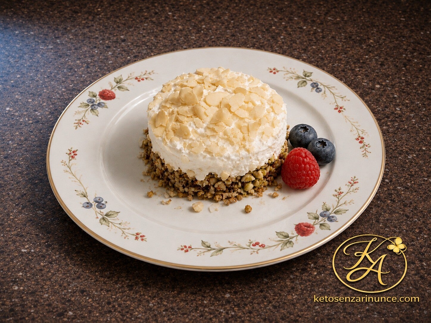 Cheesecake keto monoporzione senza cottura, con base croccante di noci e crema vellutata di ricotta al limone. Una colazione chetogenica semplice, golosa e pronta in pochi minuti.